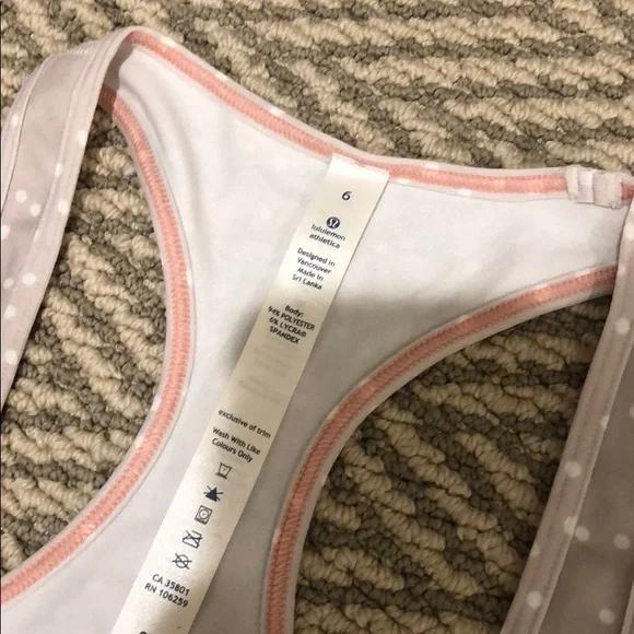 lululemon athletica Light Pink Polka Dot Racerback Tank - Picture 2 of 4